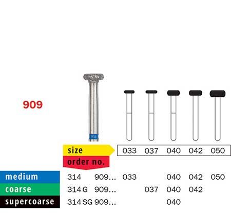 Diaswiss FG Rounded Rim Wheel 909 Diamond Bur