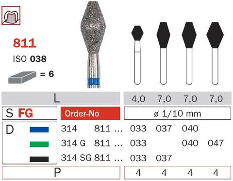 Diaswiss FG Barrel 811 Diamond
