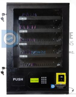 BLACK ELECTRONIC SOAP VENDING MACHINE - WALL MOUNTED - WITH NAYAX CARD READER (90x26x60).