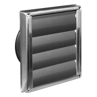 GRAVITY LOUVRE WALL VENT 100MM - Stainless Steel