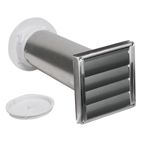 Stainless Steel "Thru-Wall" Flue Kit (280mm Aluminium pipe length with Gravity Wall Vent)