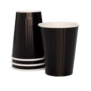 EYC 8oz GLOSS BLACK Insulated Coffee Cups