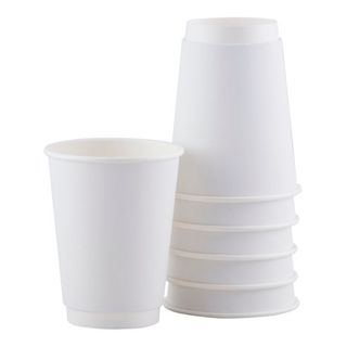 FATcup 12oz WHITE Retro Double Wall Hot Drink Cup