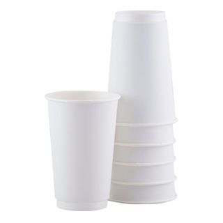 FATcup 16oz WHITE Retro Double Wall Drink Cups