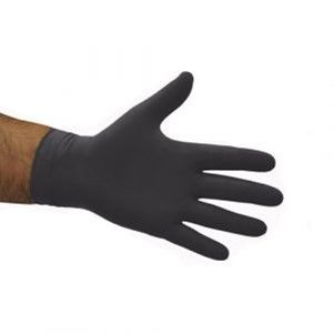 NITRILE BLACK Gloves  - X-Large x100 - use BLAXX