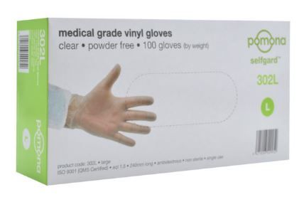 VINYL Gloves - Powderfree LARGE x100