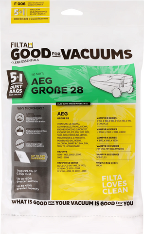 VAC BAG #F006 AEG GROBE x5