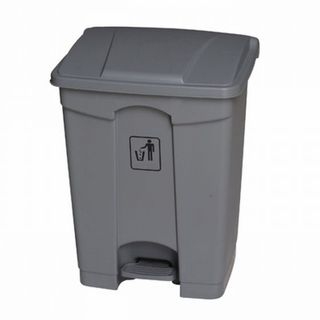 Heavy Duty Pedal Rubbish Bin 68L GREY Each