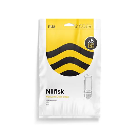 VAC BAG NILFISK GD5 BACKPACK (#C069) m/fibre x5