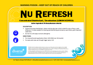 NU REFRESH 20L Disinfectant Concentrate