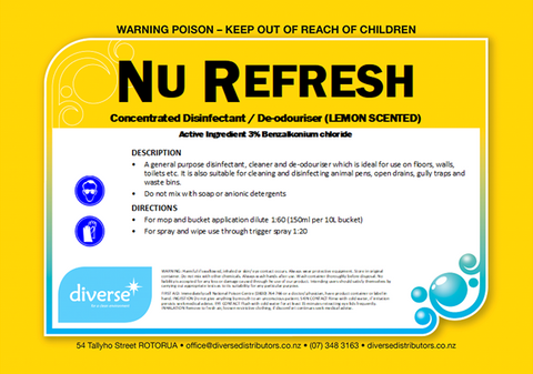 NU REFRESH 5L Disinfectant Concentrate