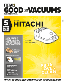 VAC BAG XP/ HITACHI (#F017) x5 M/FIBRE