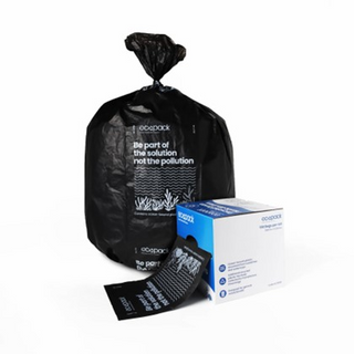 ECOBAGS 80L Dispenser Box Black Rubbish Bag x100