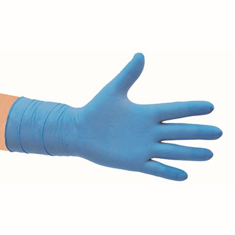 NITRILE BLUE Gloves 300mm Cuff - 2XL x100