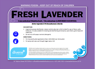 FRESH LAVENDER 20L Disinfectant Concentrate