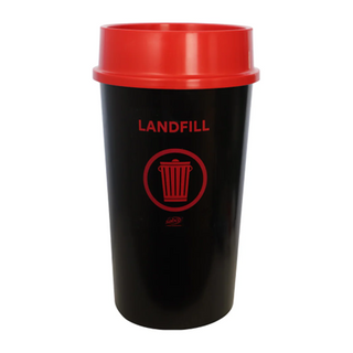 SABCO LIDDED RECYCLING 60Lt BIN- RED (Landfill)