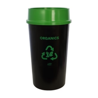 SABCO LIDDED RECYCLING 60Lt BIN- GREEN (Organics)