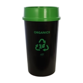 SABCO LIDDED RECYCLING 60Lt BIN- GREEN (Organics)