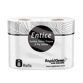 Entice JUMBO 2ply Toilet 300m Roll x8