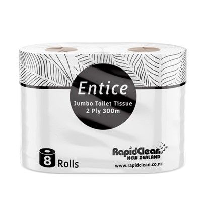 Entice JUMBO 2ply Toilet 300m Roll x8