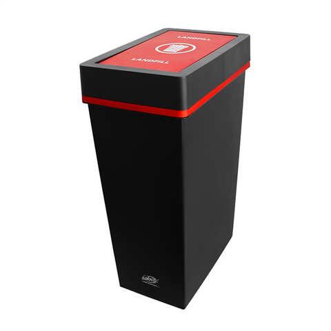 SABCO RECYCLING STATION 40L BIN - RED (Landfill)