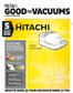 OLD VAC BAG XP/ HITACHI (#F017) x5 M/FIBRE See Medz