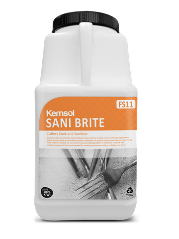 Kemsol SANI BRITE Cutlery Soak and Sanitiser 4.5KG