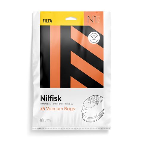 VAC BAG NILFISK/ KARCHER (#F043) M/Fiibre x5