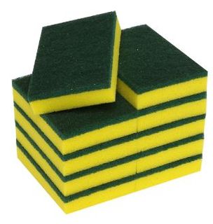 SCOURER SPONGE LARGE 10pk (Green Pad)