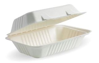 BioPak CLAM Shell 9x6x3" White x 250