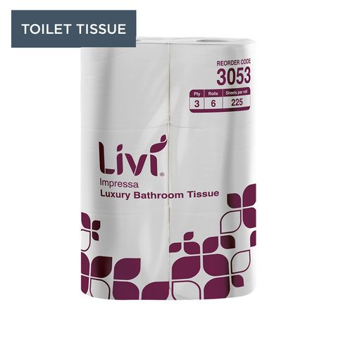 Livi IMPRESSA 3PLY 225sht x48 ROLLS Unwrapped #3053