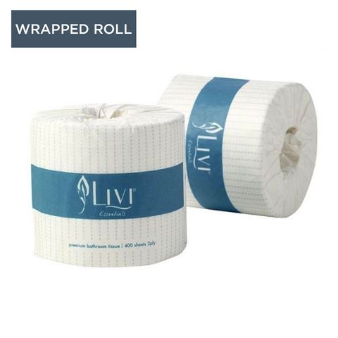 Livi ESSENTIAL 2PLY 400 SHEET x48 ROLLS #1001