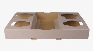 Trays Carry 4 cup compostable cardboard