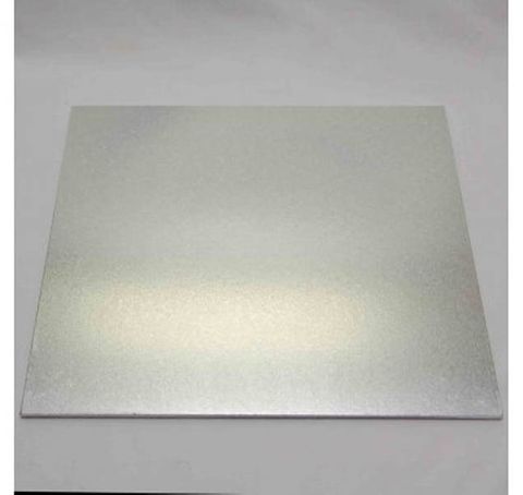 Cake Board foil covered silver milkboard rectangle 2mm (T) 406mm (L) 309mm (W)