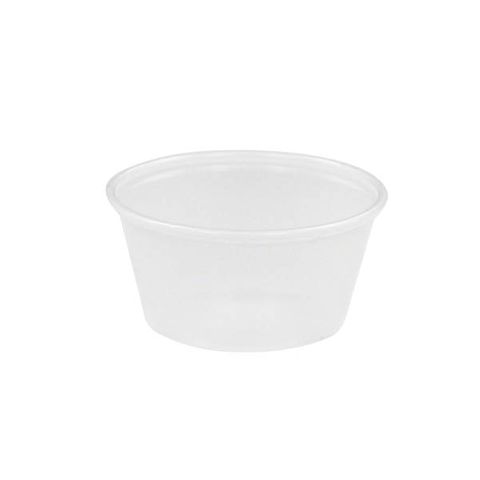 Containers Portion Control unhinged lid recyclable clear PET round 60ml