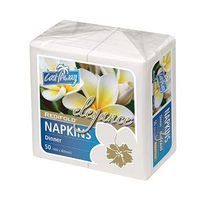 Napkins Dinner GT fold quilted white 2ply