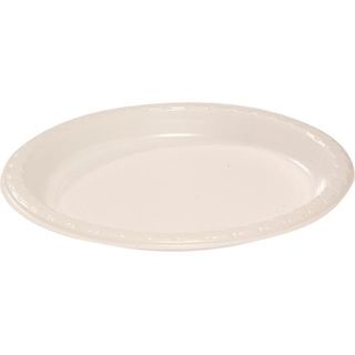 Plates white plastic round 175mm (D)