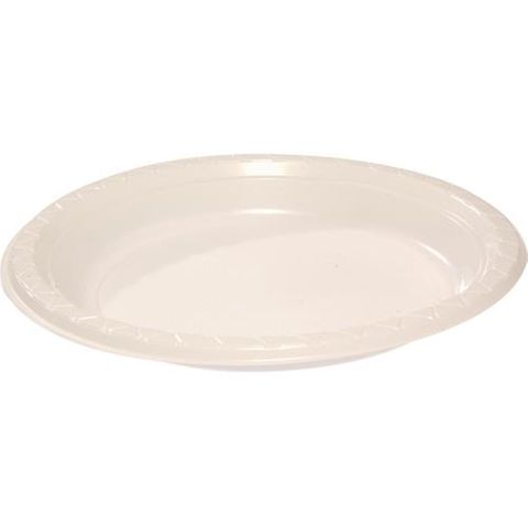 Plates white plastic round 230mm (D)