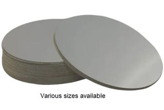 Cake Board foil covered silver milkboard round 2mm (T) 380mm (D)