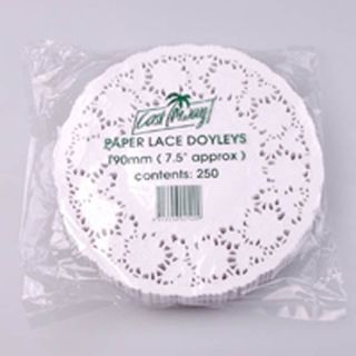 Doyleys lace biodegradable white paper round 190.5mm (D)