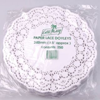 Doyleys lace biodegradable white paper round 241mm (D)