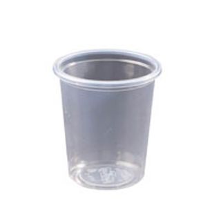 Containers Portion Control unhinged lid recyclable clear polypropylene round 77mm (D) 85mm (H)