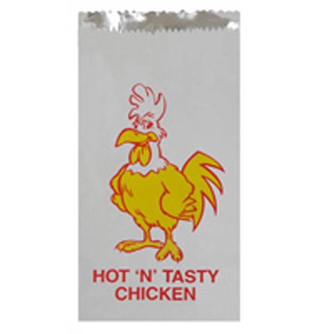 Foil Labelled "Chicken" white large 310mm (L) 175mm (W) +50mm (G)
