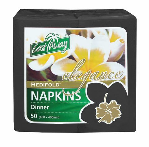 Napkins Dinner GT fold quilted black 2ply