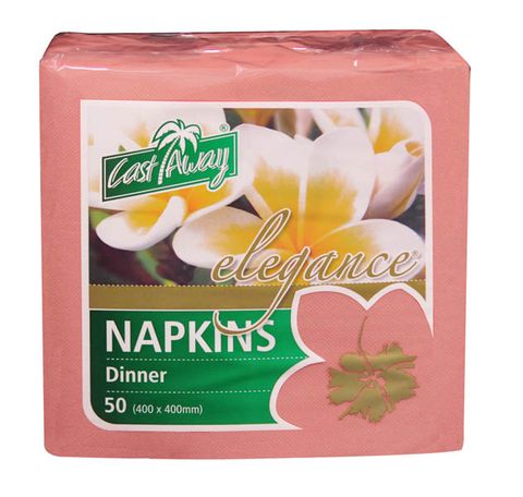 Napkins Dinner 1/4 fold quilted antique rose 2ply