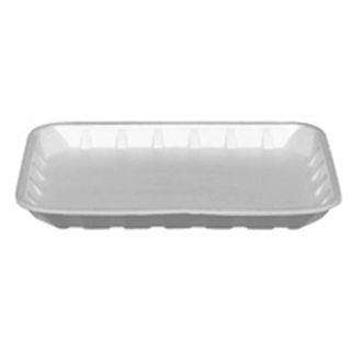 Trays Food Service no lid white foam rectangle 189mm (L) 138mm (W) 14mm (H)