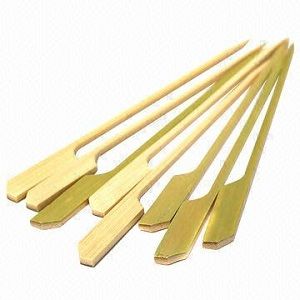 Skewers Paddle compostable natural bamboo 120mm (L)