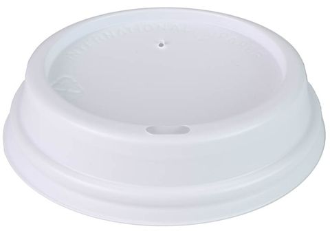 Coffee Cups Lids flat recyclable white PET 80mm (D)