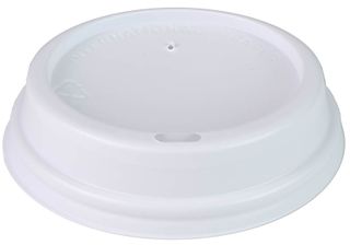 Coffee Cups Lids flat recyclable white PET 80mm (D)