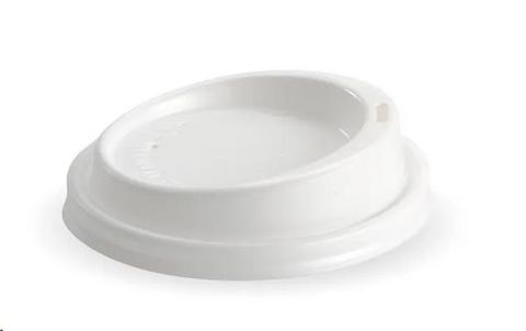 Coffee Cups Lids white recyclable 90mm (D) ctn 1000 slv 50